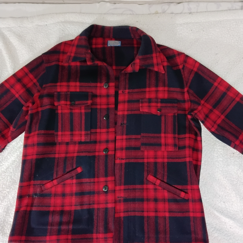 Pendleton Red and Black Plaid Casual Button Down Shirt